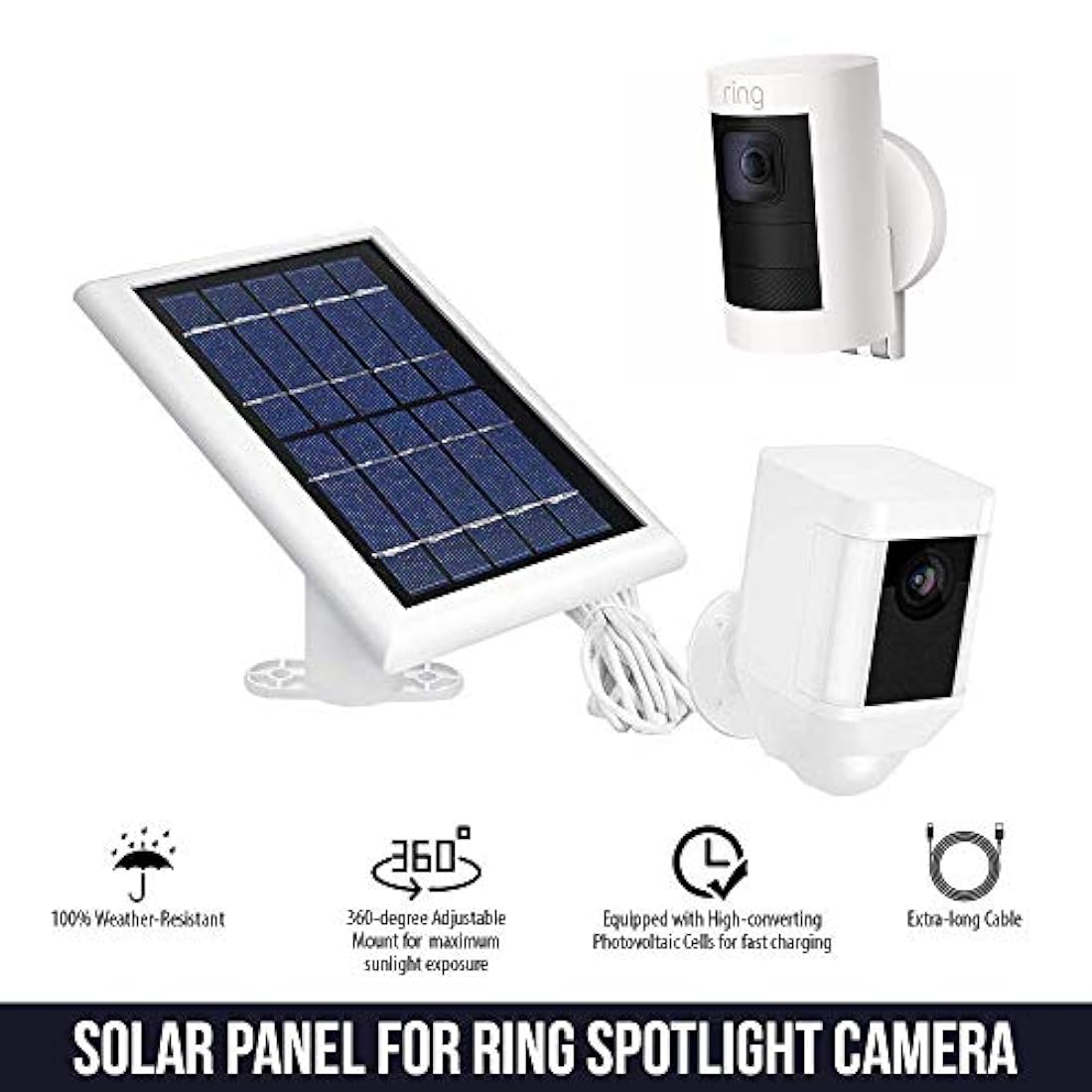 Panel solar para cámara de foco