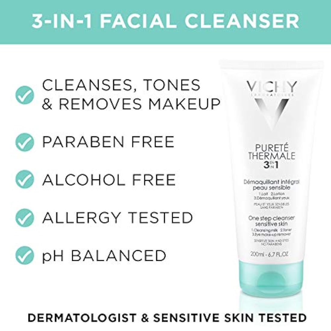 Limpiador de rostro y desmaquillante 3 en 1