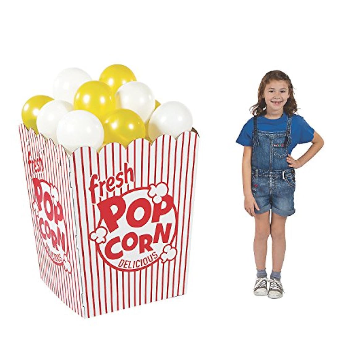 Caja de palomitas gigantes de cartón de pie (24 globos)