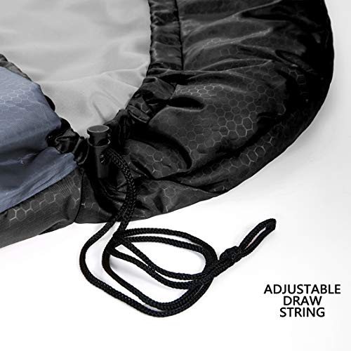 Oaskys - Saco de dormir para acampar, para 3 estaciones, clima cálido y fresco, verano, primavera, otoño, ligero, resistente al agua, para adultos y niños, equipo de campamento, viajes y al aire libre.