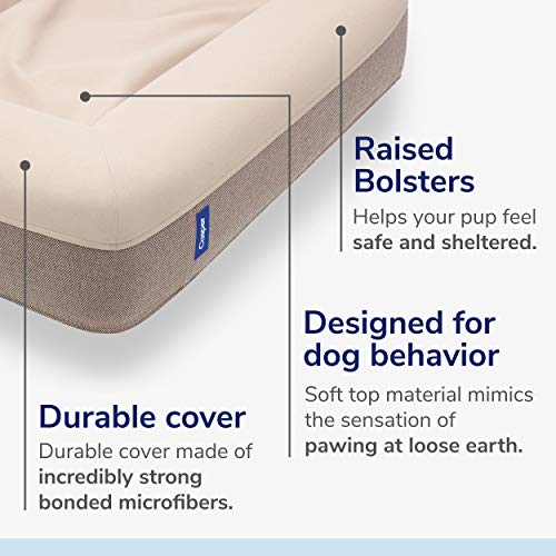 Cama para perro de espuma viscoelástica de felpa Casper
