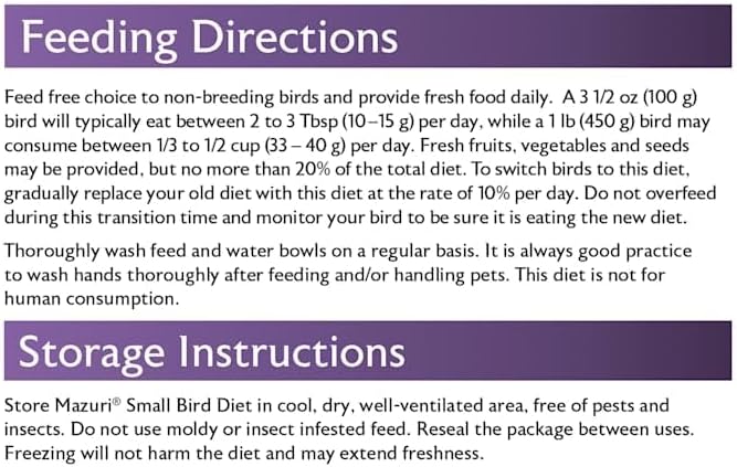 Mazuri | Nutricionalmente completo para avesBolsa de 2.5Lbs