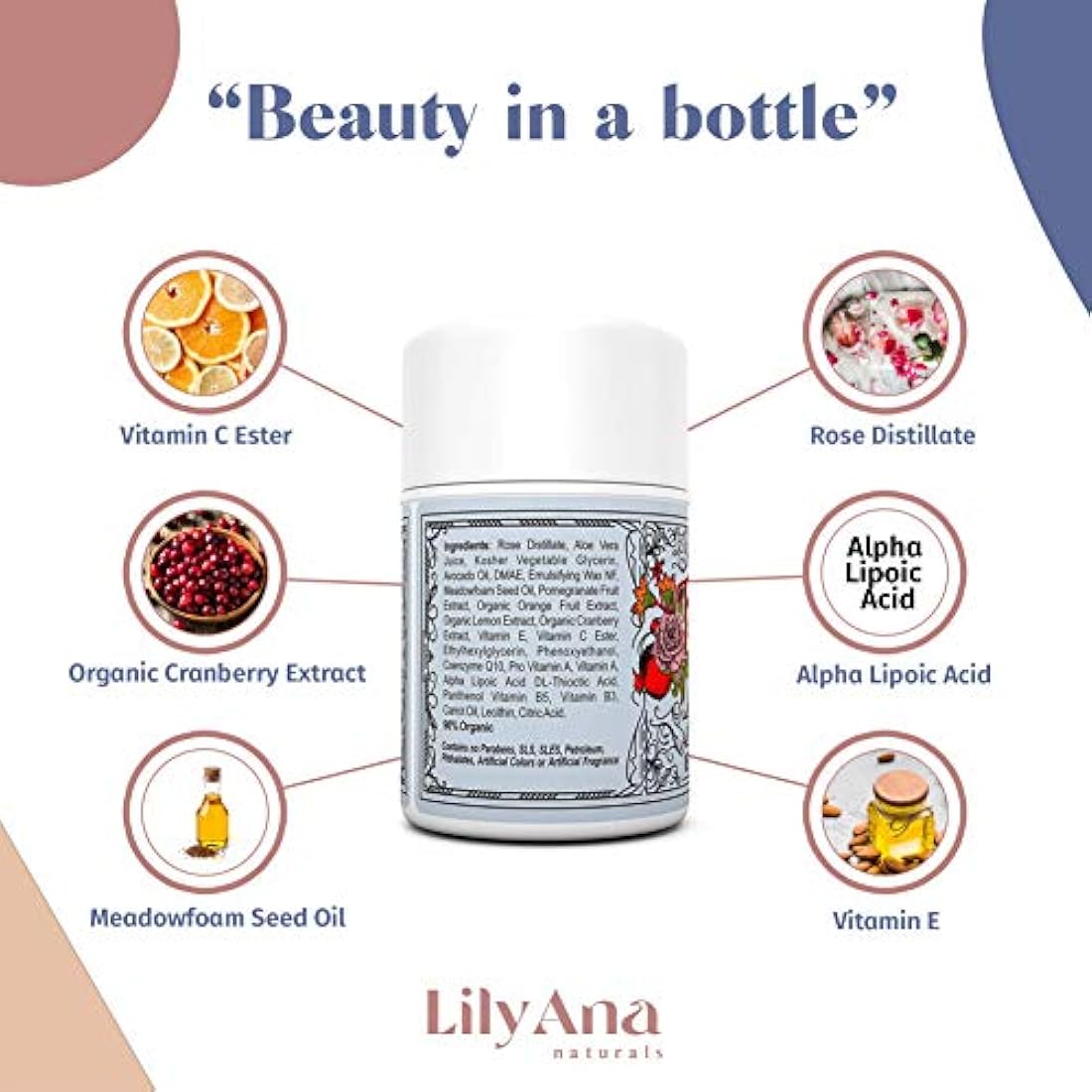 Crema Facial humectante 1.7 oz Cuidado natural de la piel