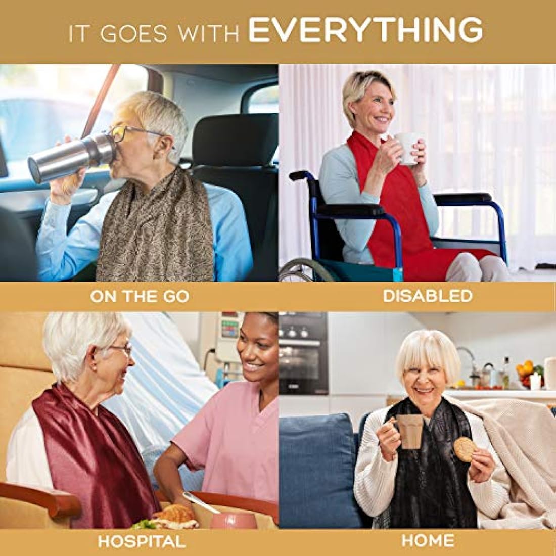 Baberos para bebés Bufanda para adulto