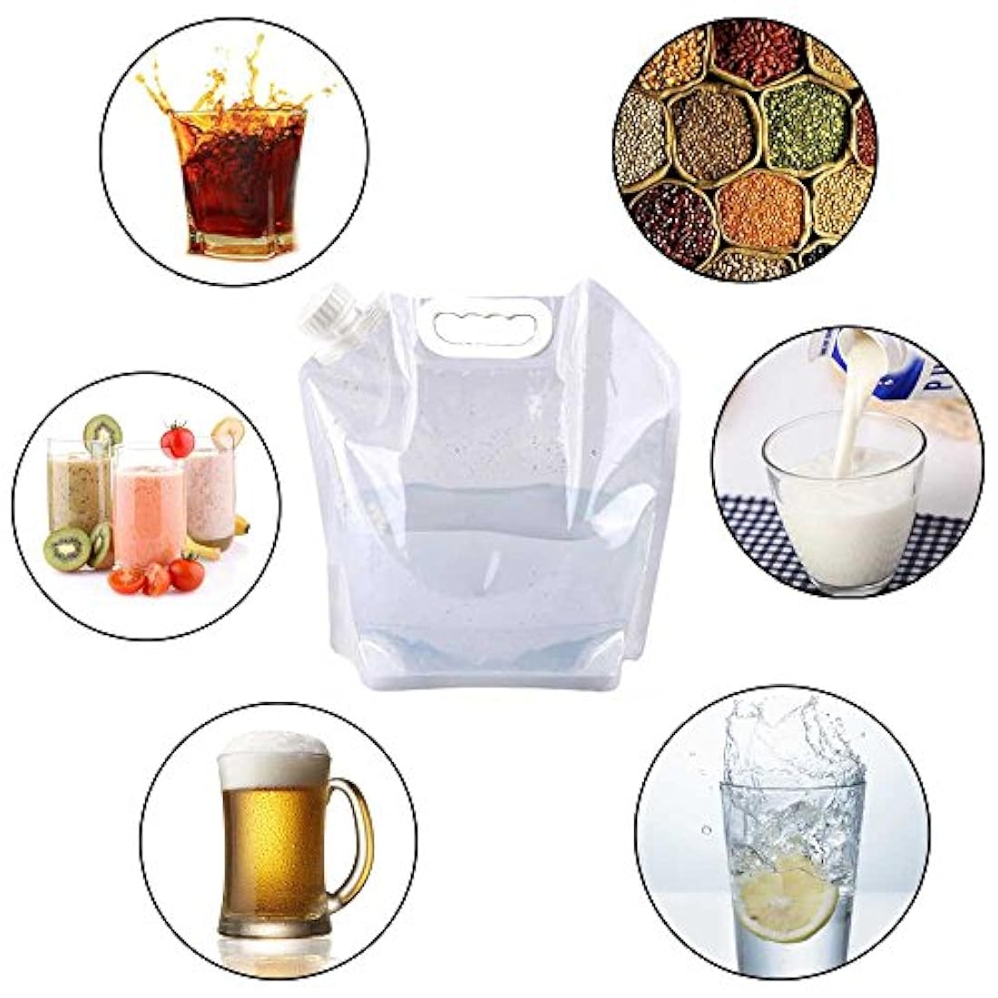 Bolsa de almacenamiento de agua de emergencia, plegable