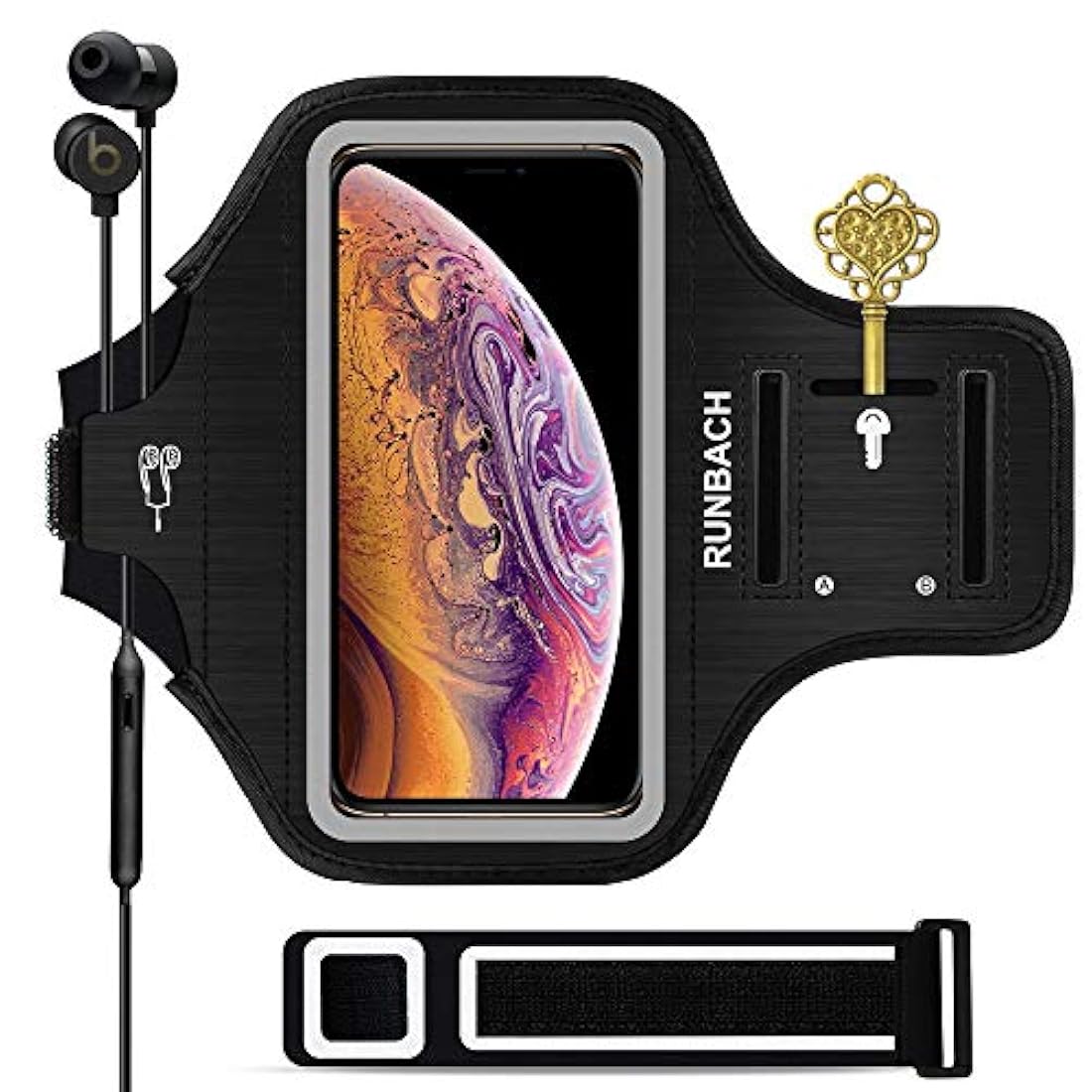 Brazalete a prueba de sudor para correr ejercicio gimnasioa