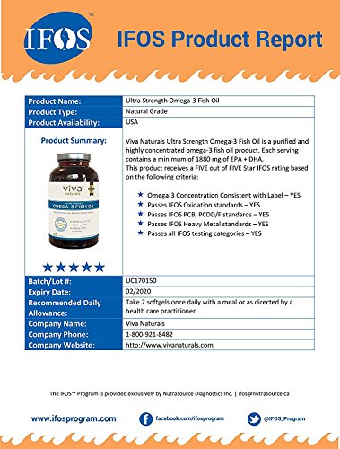 Suplemento de aceite de pescado Viva Naturals Omega 3