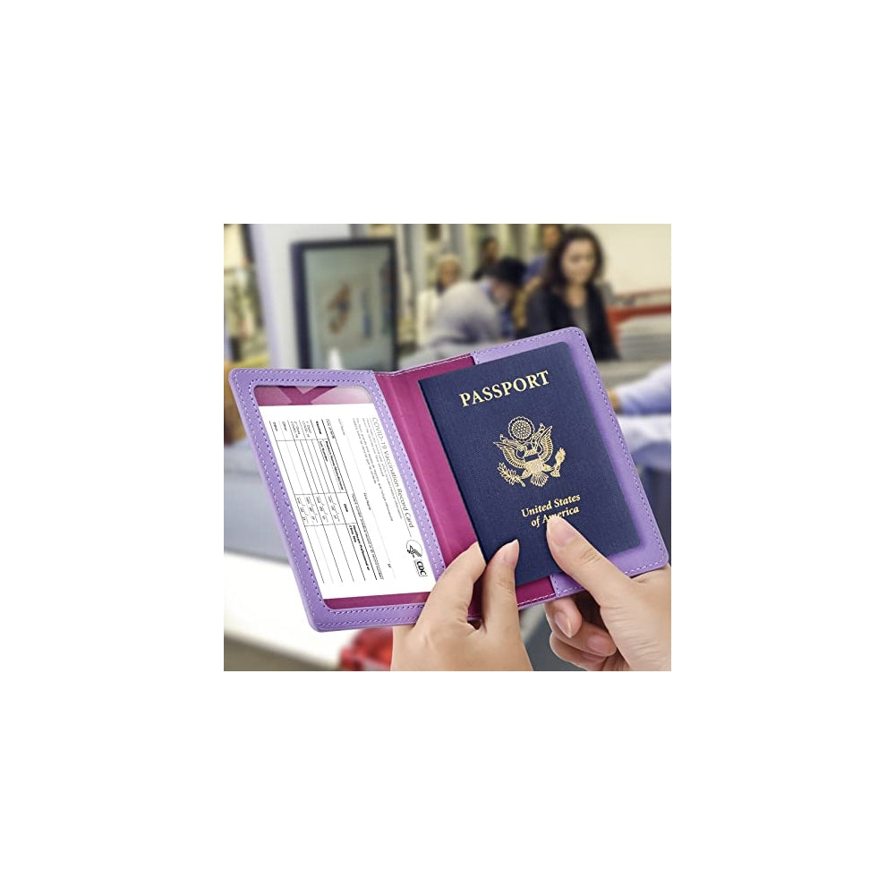 Porta Documentos y Tarjetas Soporte para pasaporte lila