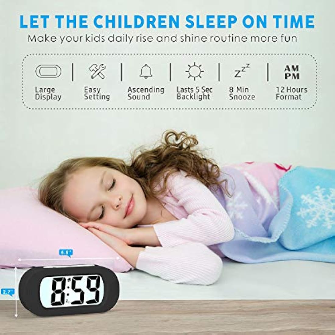 PReloj despertador de silicona para mesita de noche