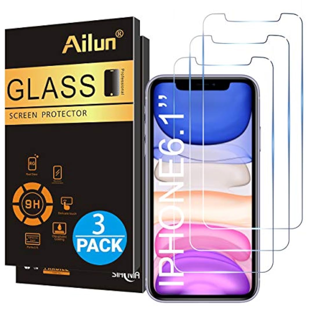 Protector de pantalla de vidrio Ailun para iPhone 11