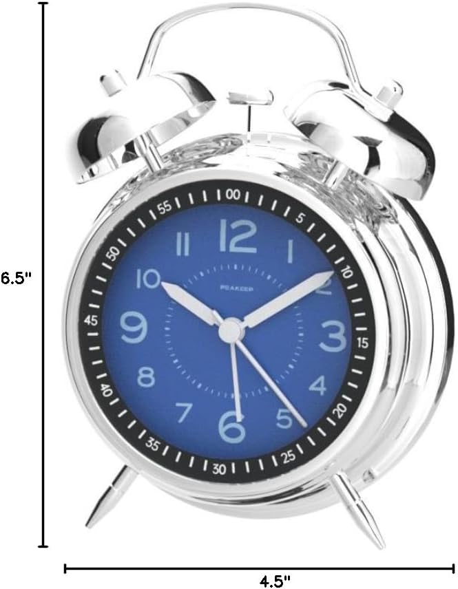 Reloj Despertador con Campanas Dobles para Dormilones