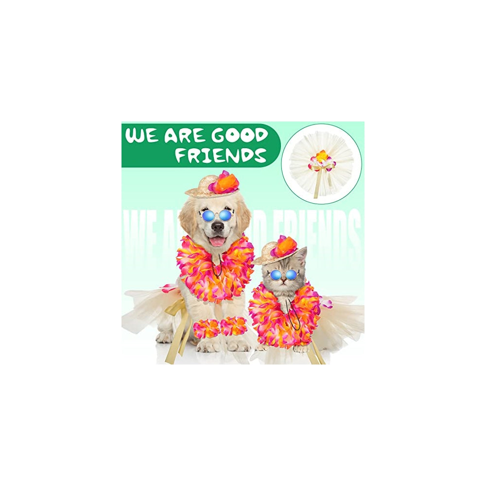 Disfraces 6 piezas hawaiano para perros talla única
