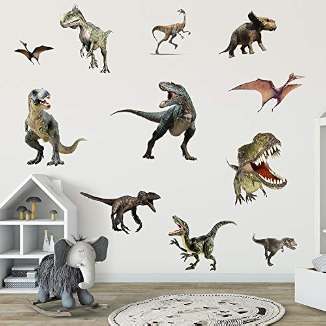 dinosaurio de acuarela de vinilo para habitacion de niños