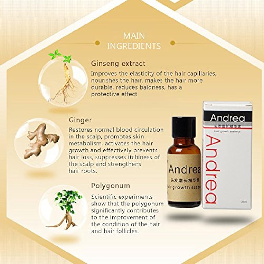 Andrea tratamiento esencial para el crecimiento del cabello