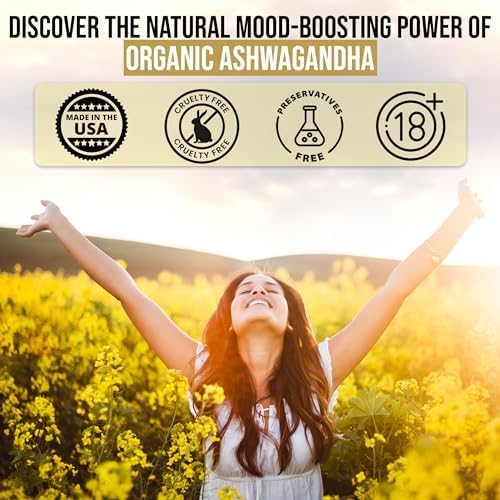 Suplemento de Ashwagandha Orgánico 2250 mg - 90 Cápsulas