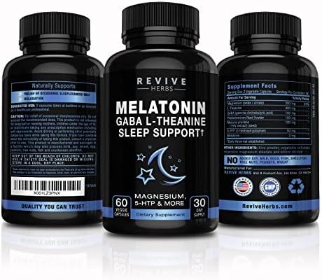 Suplemento Gaba L-Theanine Sueño la relajación 60 vegetales