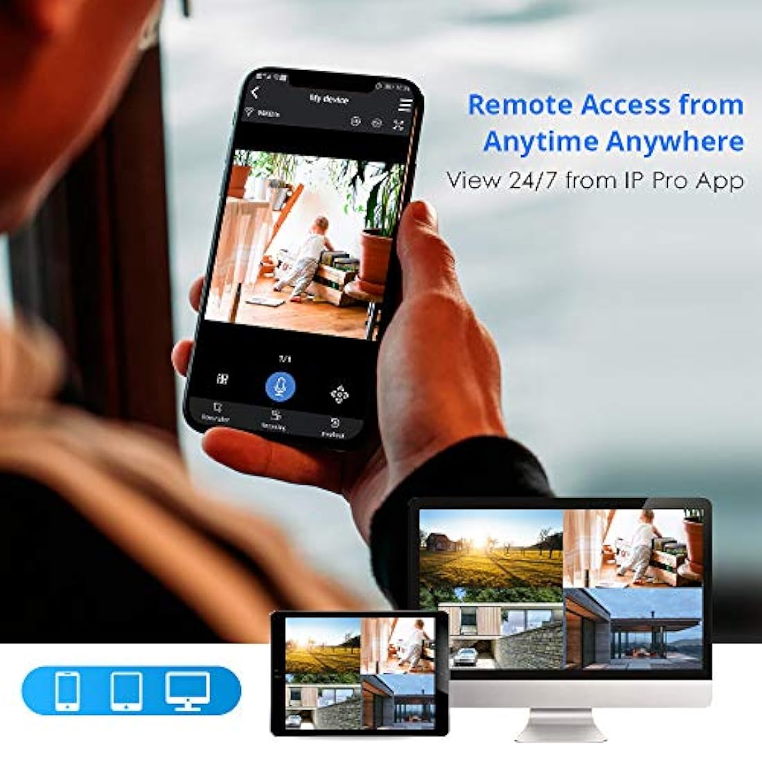 Hiseeu - Sistema de cámara de seguridad inalámbrica