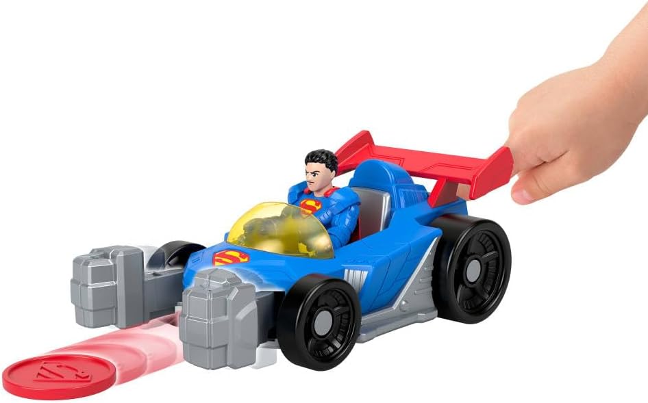 Carro de Fuerza Supermetal DC Imaginext Fisher-Price con Figura de Superman