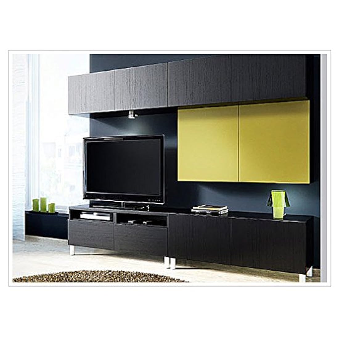 Papel pintado autoadhesivo a prueba de agua negro(24x 196)