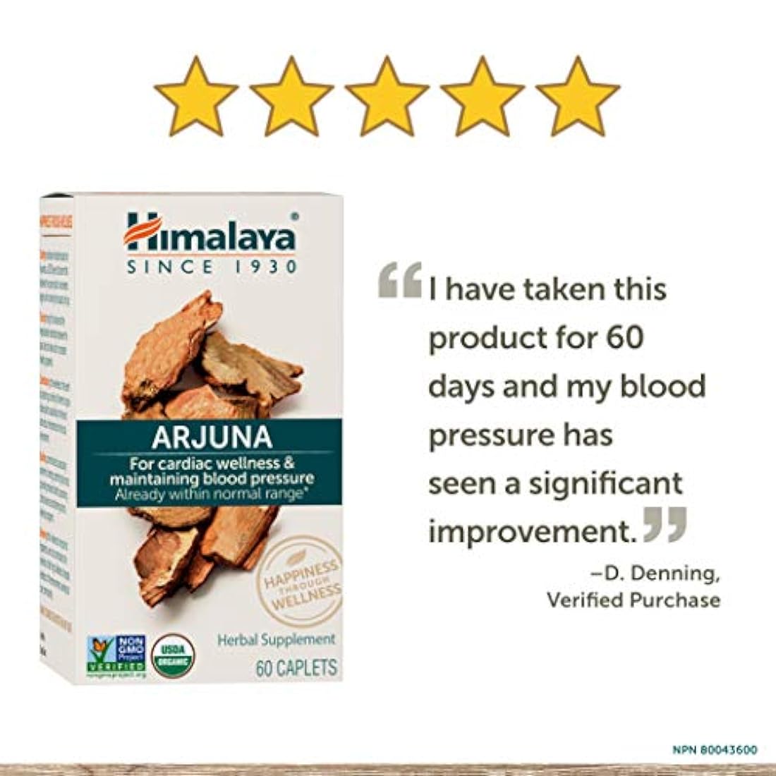 Arjuna orgánica Himalaya 60 cápsulas para colesterol,presión