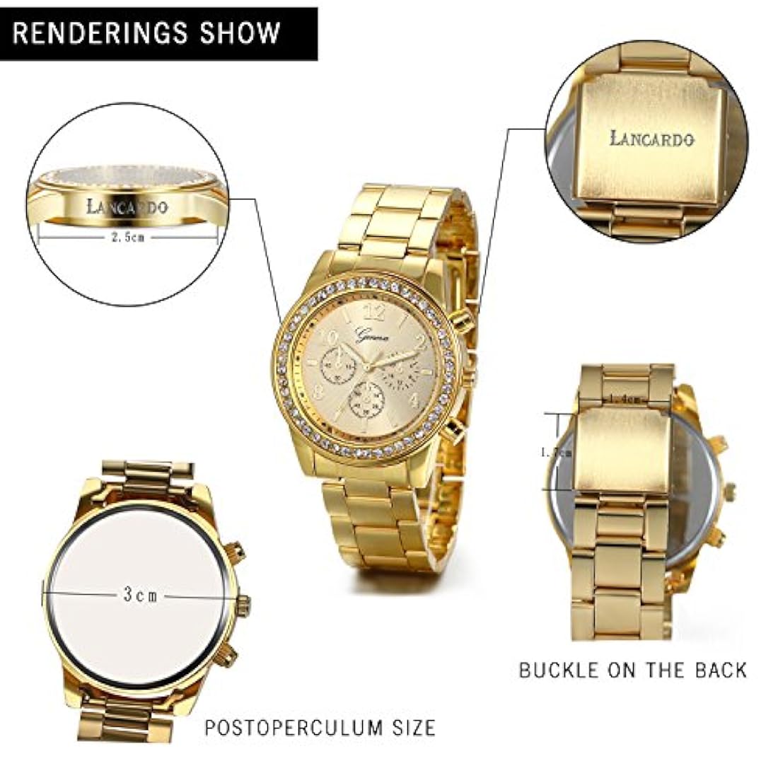 Reloj de pulsera para hombre y mujer, acero inoxidable