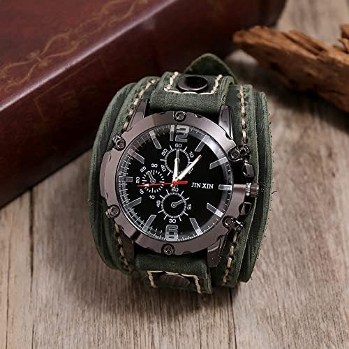 Reloj de cuero para hombre cosido a mano YingHwa