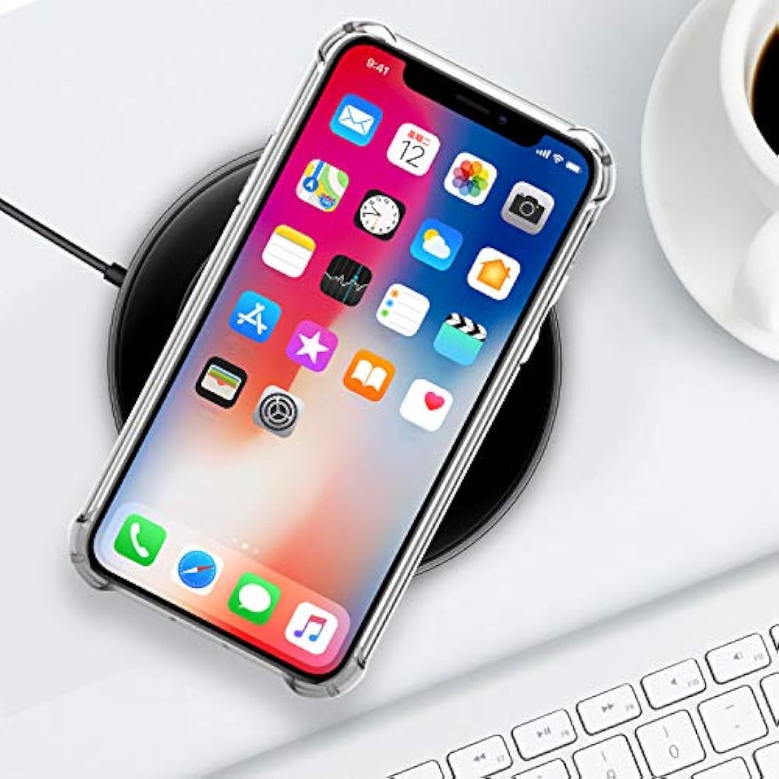 Carcasa para iPhone 11, transparente, antiarañazos Salawat