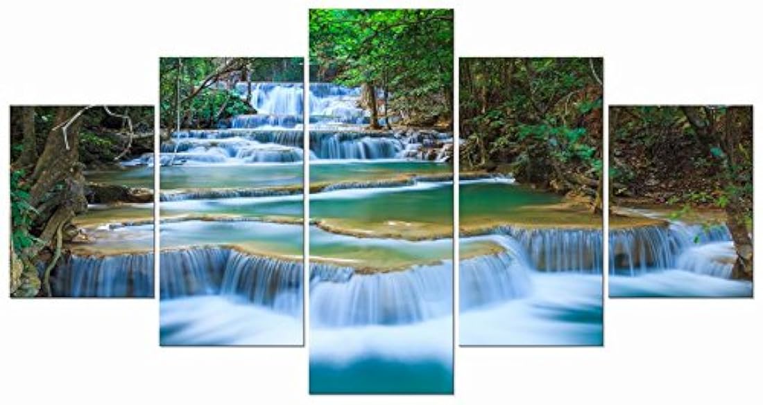 paneles de cascadas pacíficas lienzo de glicée moderno