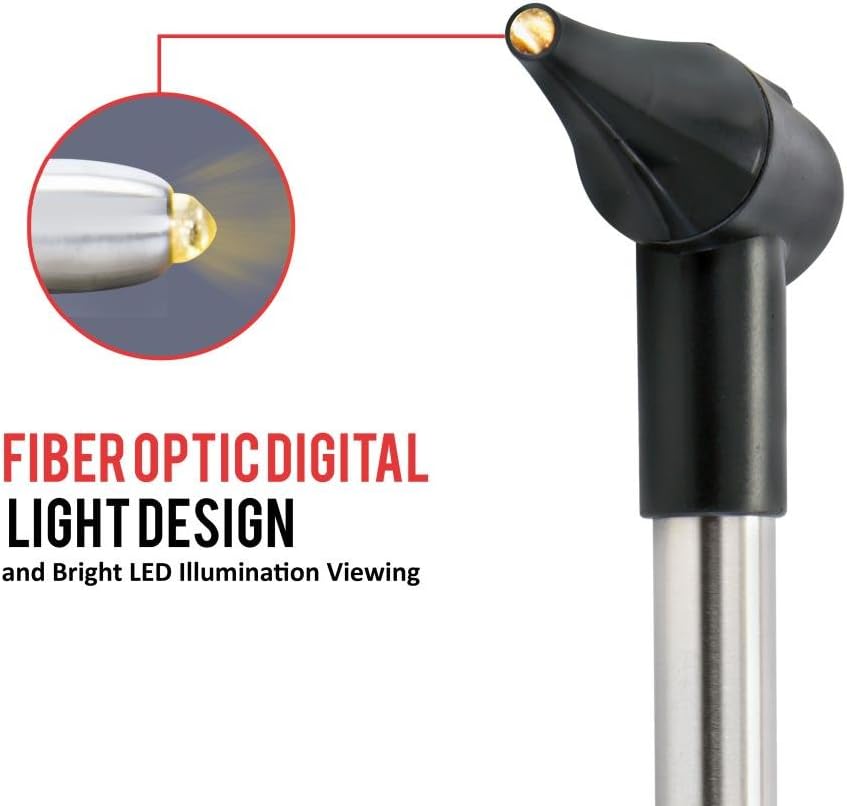 Otoscopio SereneLife, aumento 3X, LED, puntas reutilizables