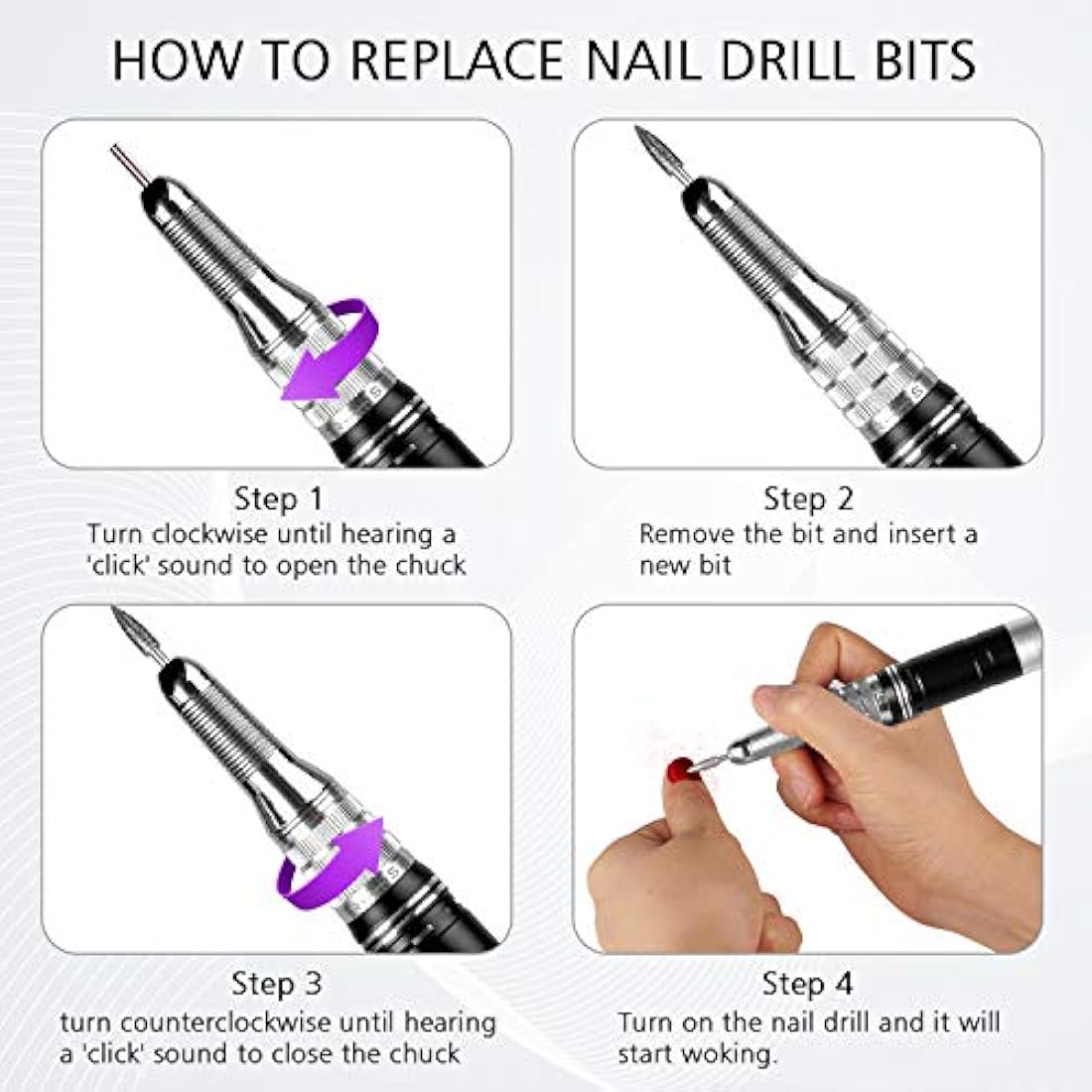 Taladro de uñas portátil