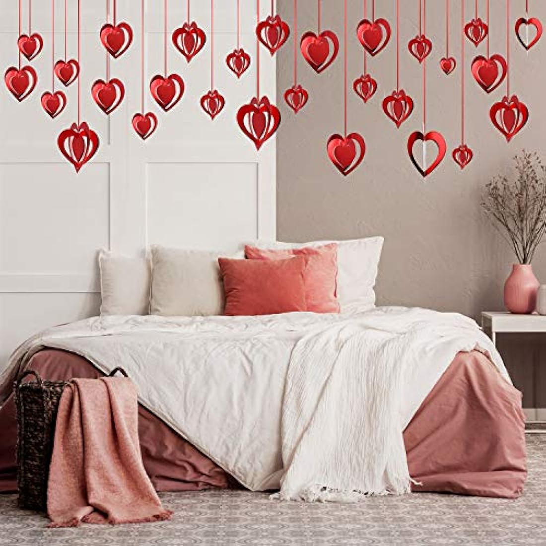 32 piezas de decoración de corazón para colgar