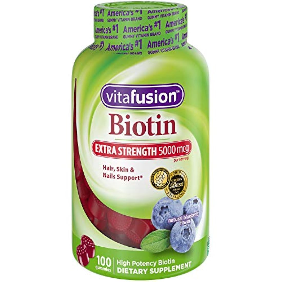 Vitafusion Fuerza Extra Biotin Gummies, 100 Count