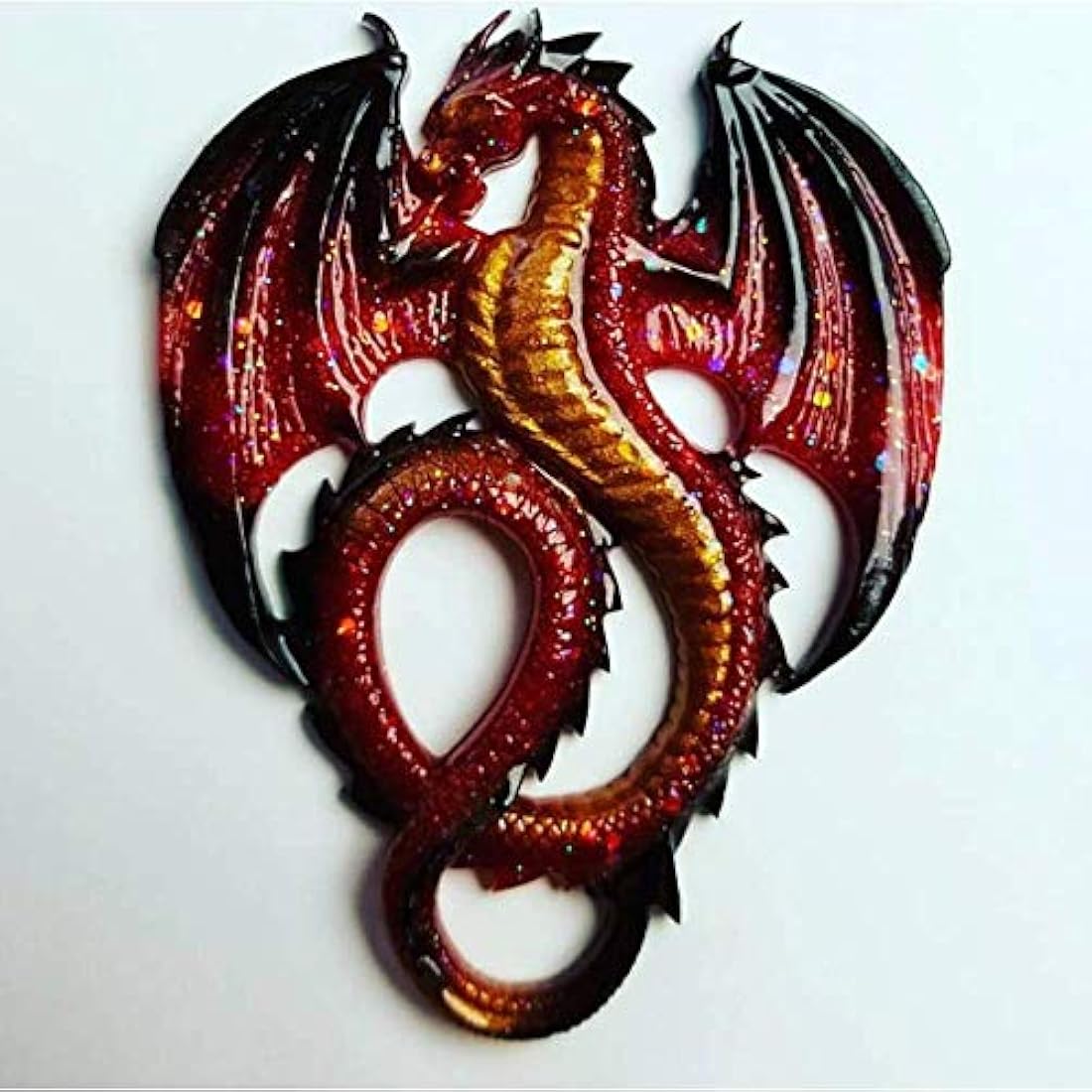 Moldes 2 moldes de silicona para fondant de dragón