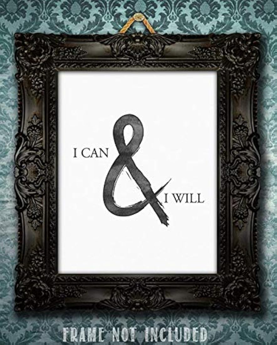 I Can and I Will-Impresión de arte de tipografía sin marco