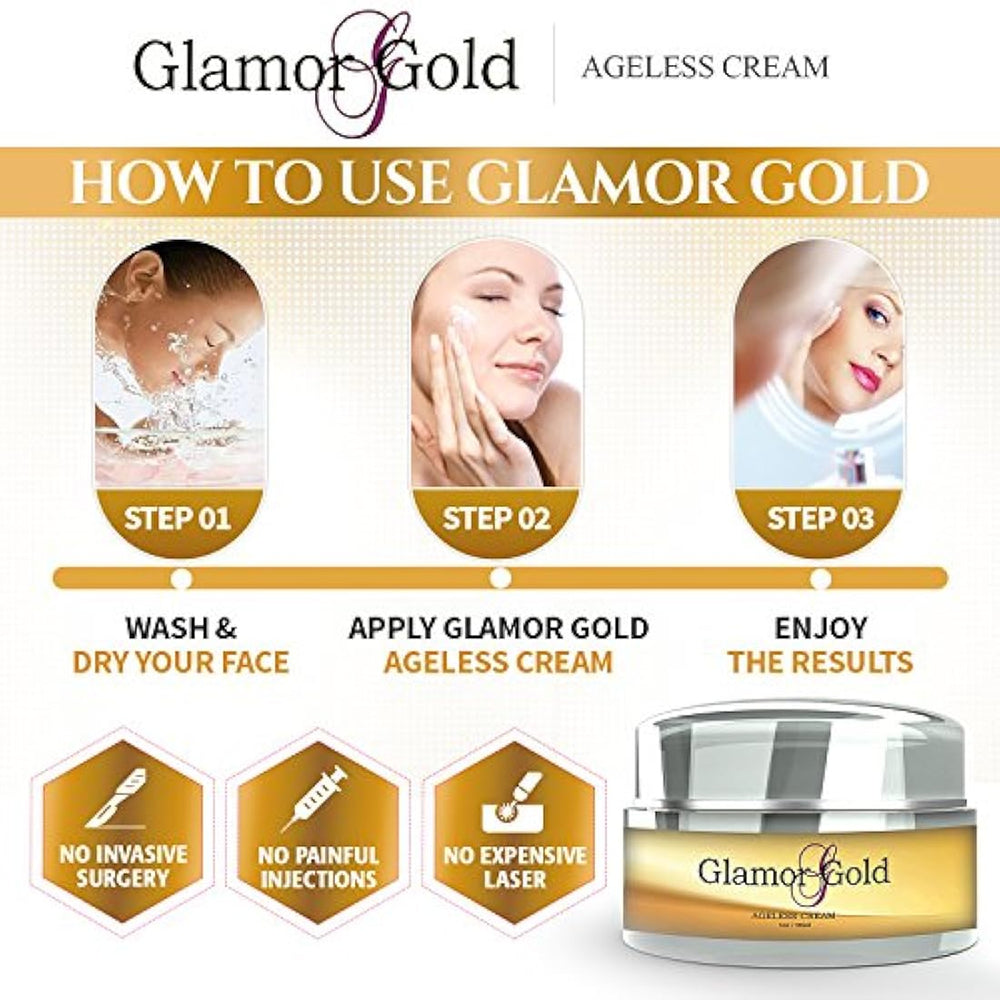 Crema antiarrugas de Glamour Gold, cuidado de la piel