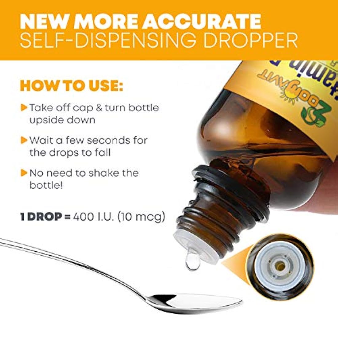 Gotas líquidas de vitamina D3 para bebés - Vitamina líquida