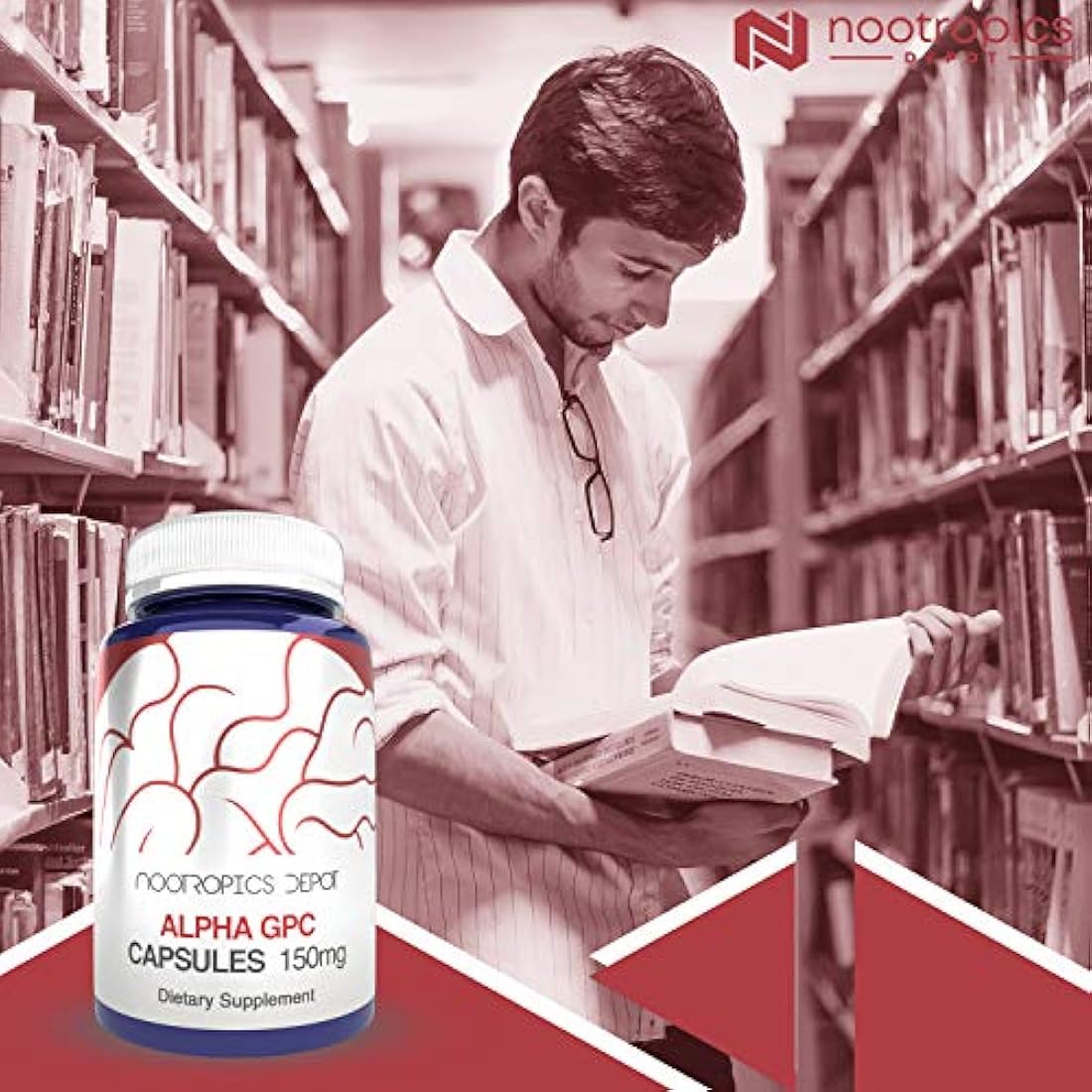 Alpha GPC 150mg Cápsulas | Suplemento de colina | Apoya la función cerebral saludable, 1