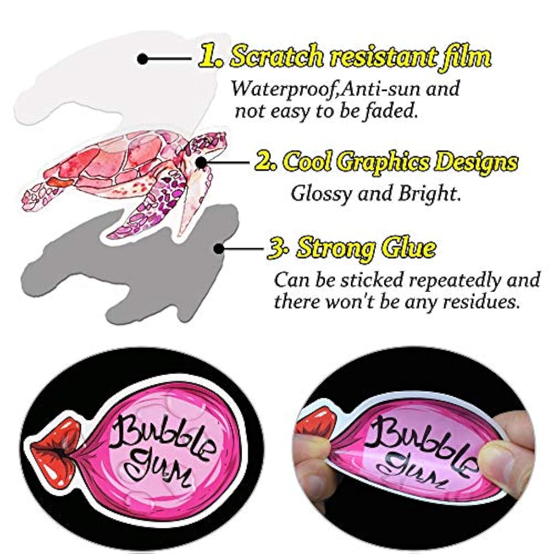 Pegatinas de vinilo impermeables para coche 50 piezas