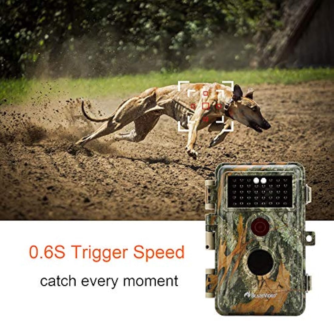 BlazeVideo 16 MP HD sin brillo infrarrojo Flash Scouting