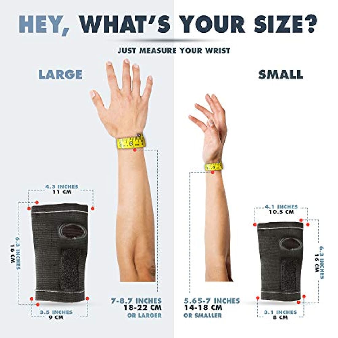 Muñequeras con correas de compresión