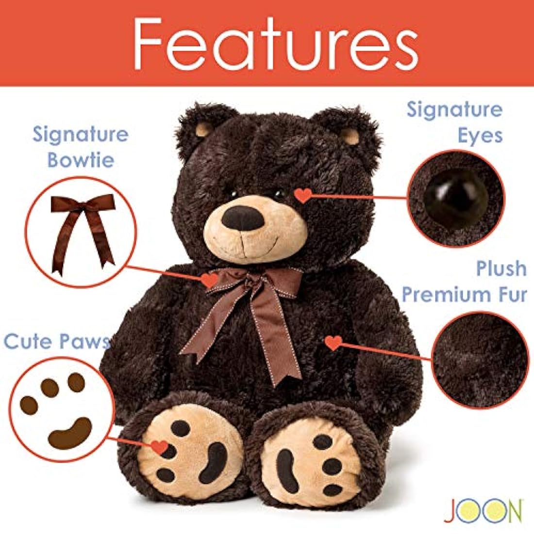 Gran oso de peluche color café oscuro