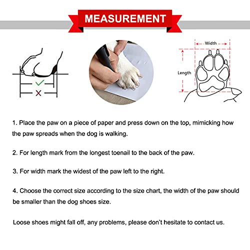 QUMY - Zapatos para perros pequeños, cachorros, botas para el pavimento caliente, botas de nieve para el invierno, con tira reflectante, suela de goma antideslizante, 4 unidades