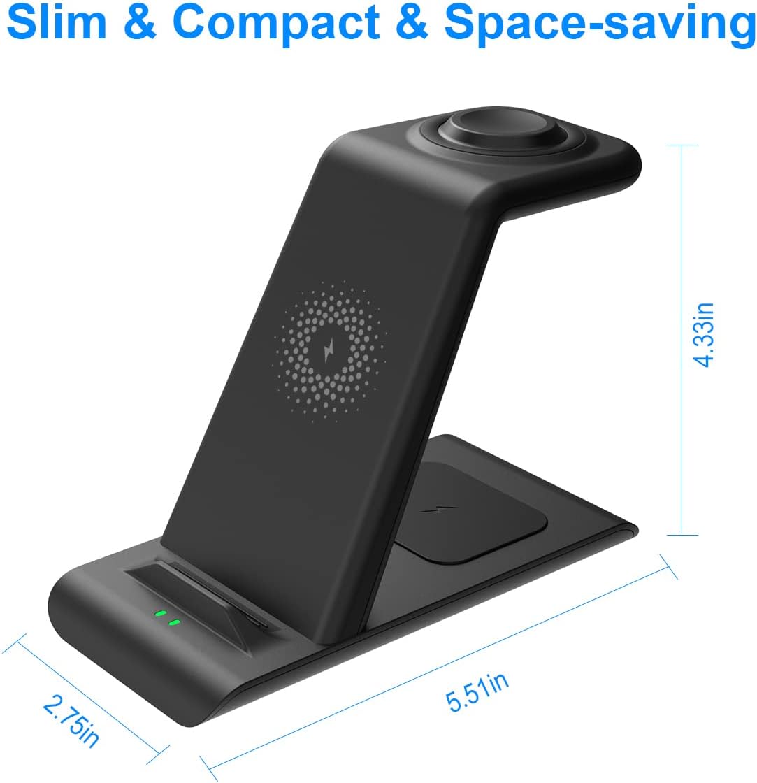 Cargador o Estación de carga inalámbrica 3 en 1