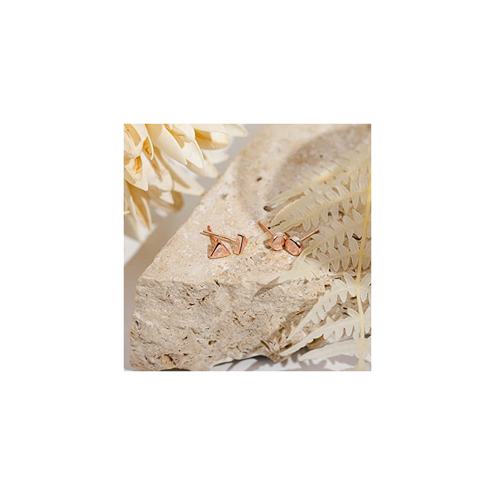 Aretes de tuerca de plata para mujer