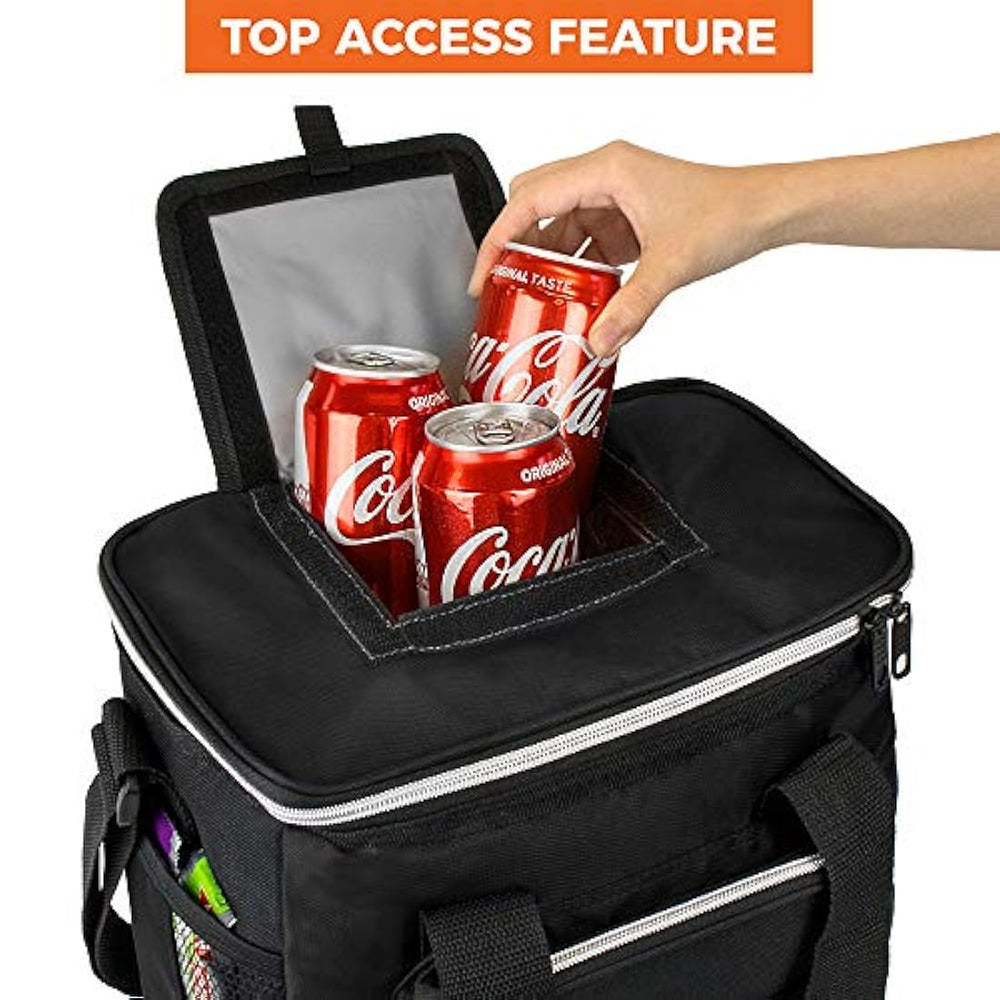 Bolsa térmica suave con correa para el hombro, Negro OPUX -