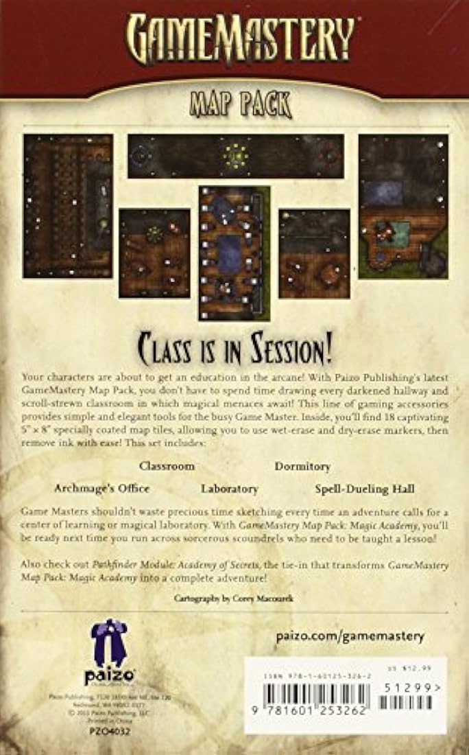 Paquete de mapas GameMastery, Academia Mágica - Paizo Inc.