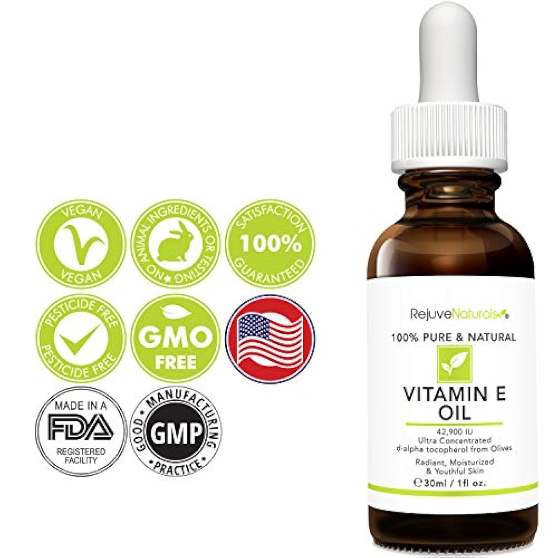 Aceite de vitamina E para piel hidratada y juvenil