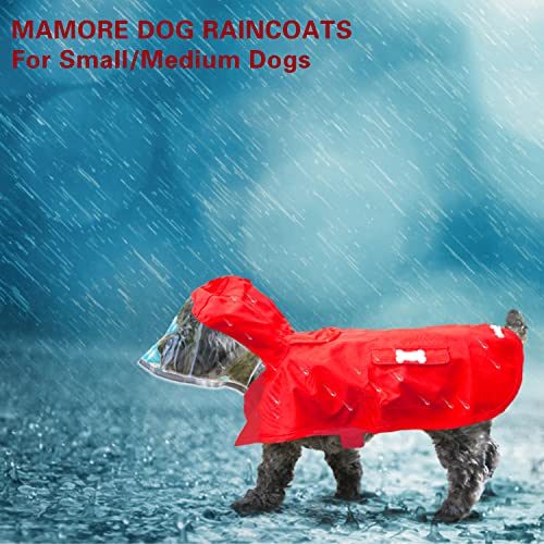 Impermeable impermeable para perros con poncho, chaqueta de lluvia amarilla ajustable con agujero para correa para perros pequeños, medianos y grandes