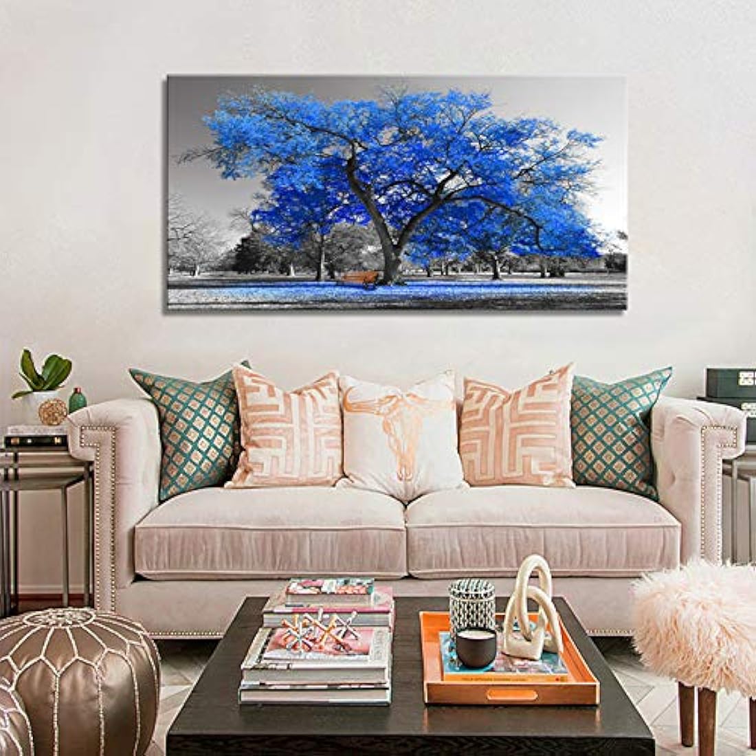 6 paneles de arte de pared de cola blanca de ciervo