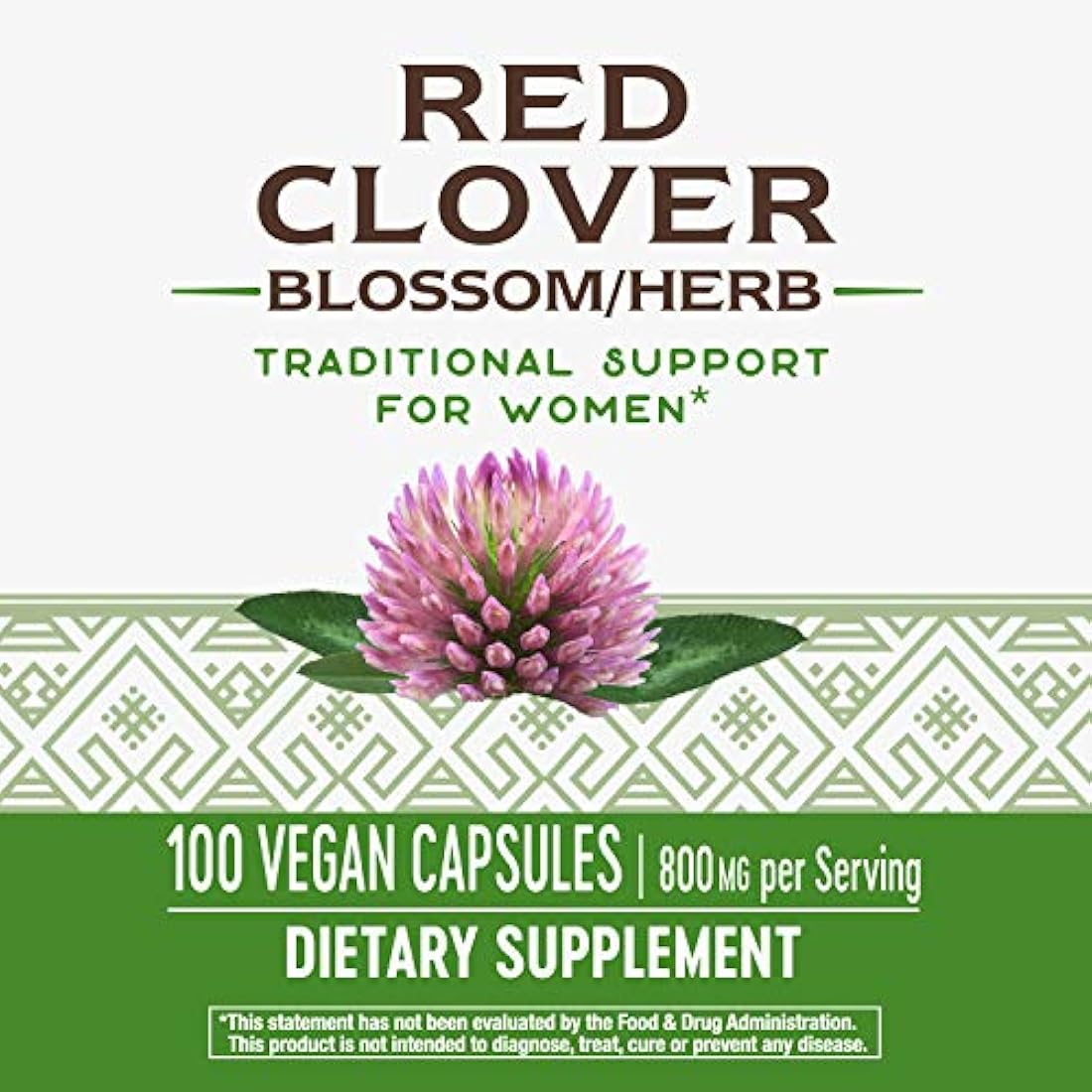 Natures Way Red Clover Blossom, 400 mg 100 cápsulas